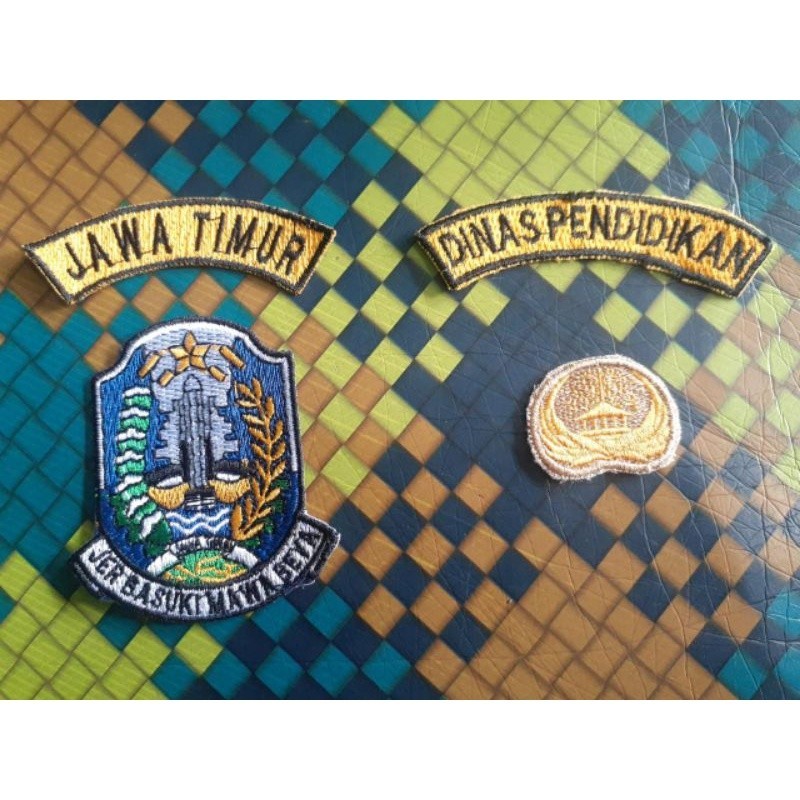 1 Set Atribut Logo PDH/Guru/PNS Jawa Timur