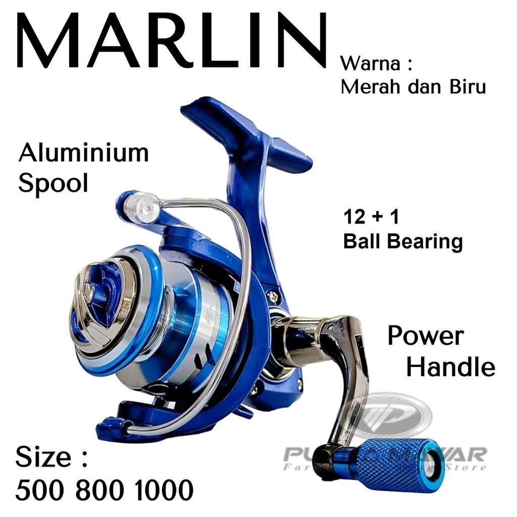 Pegasus Marlin II 500 800 1000 2000 Reel Spinning One Way Power Handle 12+1 Ball Bearing Aluminium S