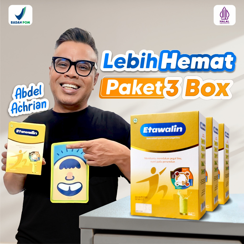 

Etawalin Paket 3 Box - Solusi Bantu Nyeri Tulang dan Sendi, Susu Perkuat Tulang dan Sendi, Atasi Nyeri Sendi Pegal Linu, Asam Urat dan Rematik di Minum 2 Kali Sehari Pagi dan Malam Hari