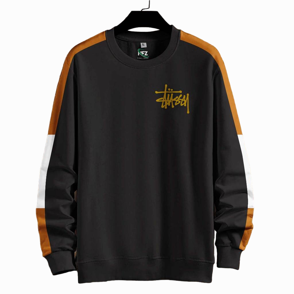 STUSSY Sweater Crewneck Simple Basic Fleece Unisex Bigsize  S M L XL XXL XXXL XXXXL XXXXXL