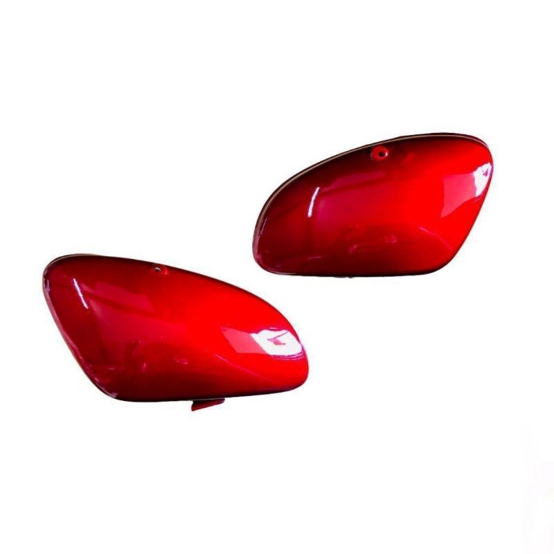 Bok aki C70-Cover bok aki honda C70 merah-Tepong Aki C70 set kanan kiri merah
