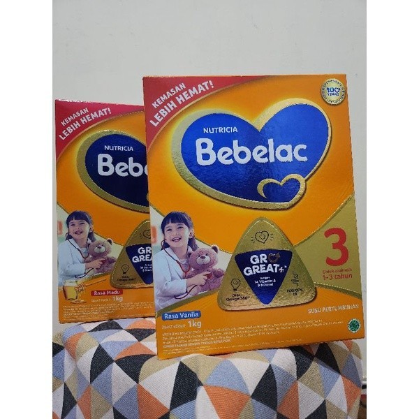 

Susu Bebelac 3 1000gr 620gr Rasa Madu & Vanilla