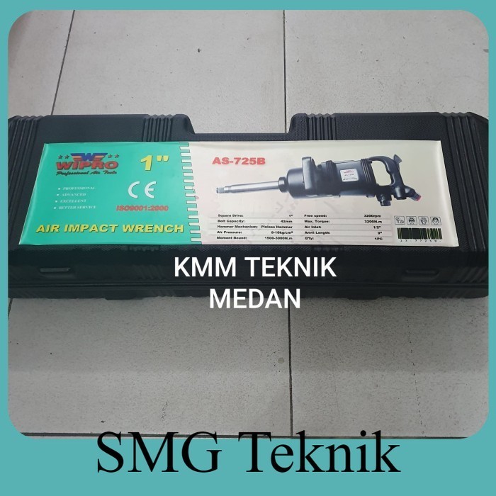 Berkualitas AIR IMPACT WRENCH WIPRO 1 INCH AS-75B ALAT PEMBUKA BAUT MOBIL DAN TRUK GYJ906