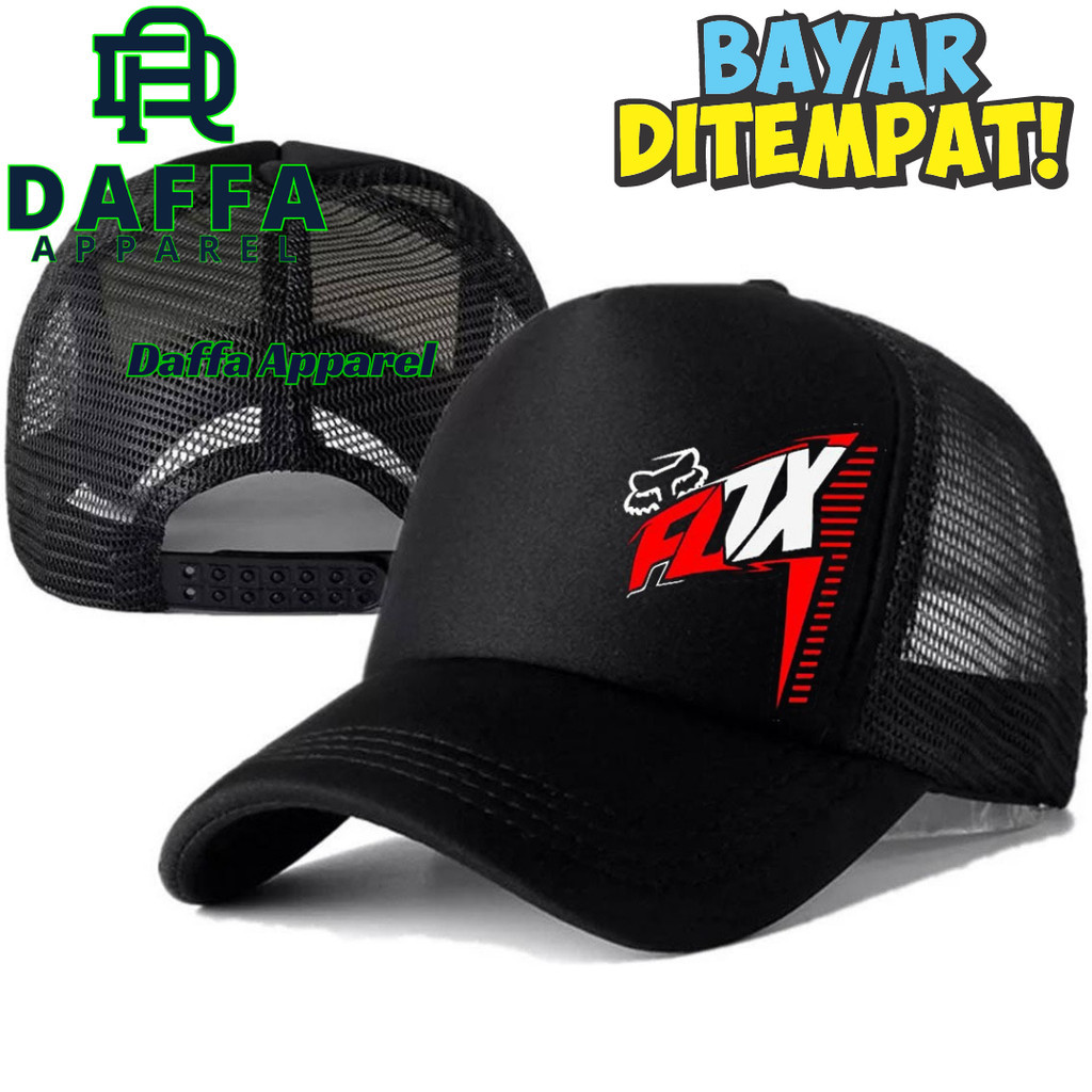 Daffa Apparel Topi Trucker FOX - Topi Distro FOX Logo - Topi FOX Premium - Topi Pria Dewasa - Topi P
