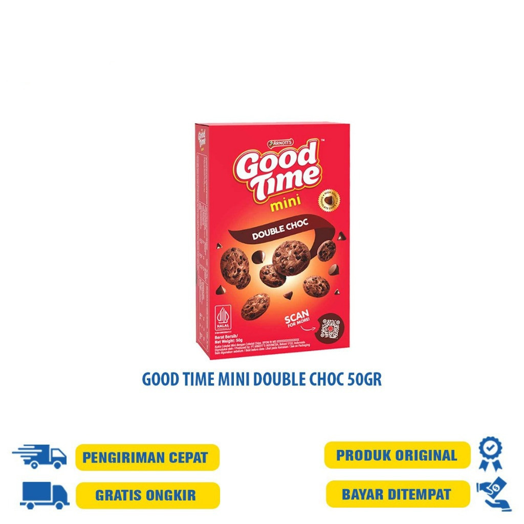 

GOOD TIME MINI DOUBLE CHOC 50GR/GOOD TIME MINI