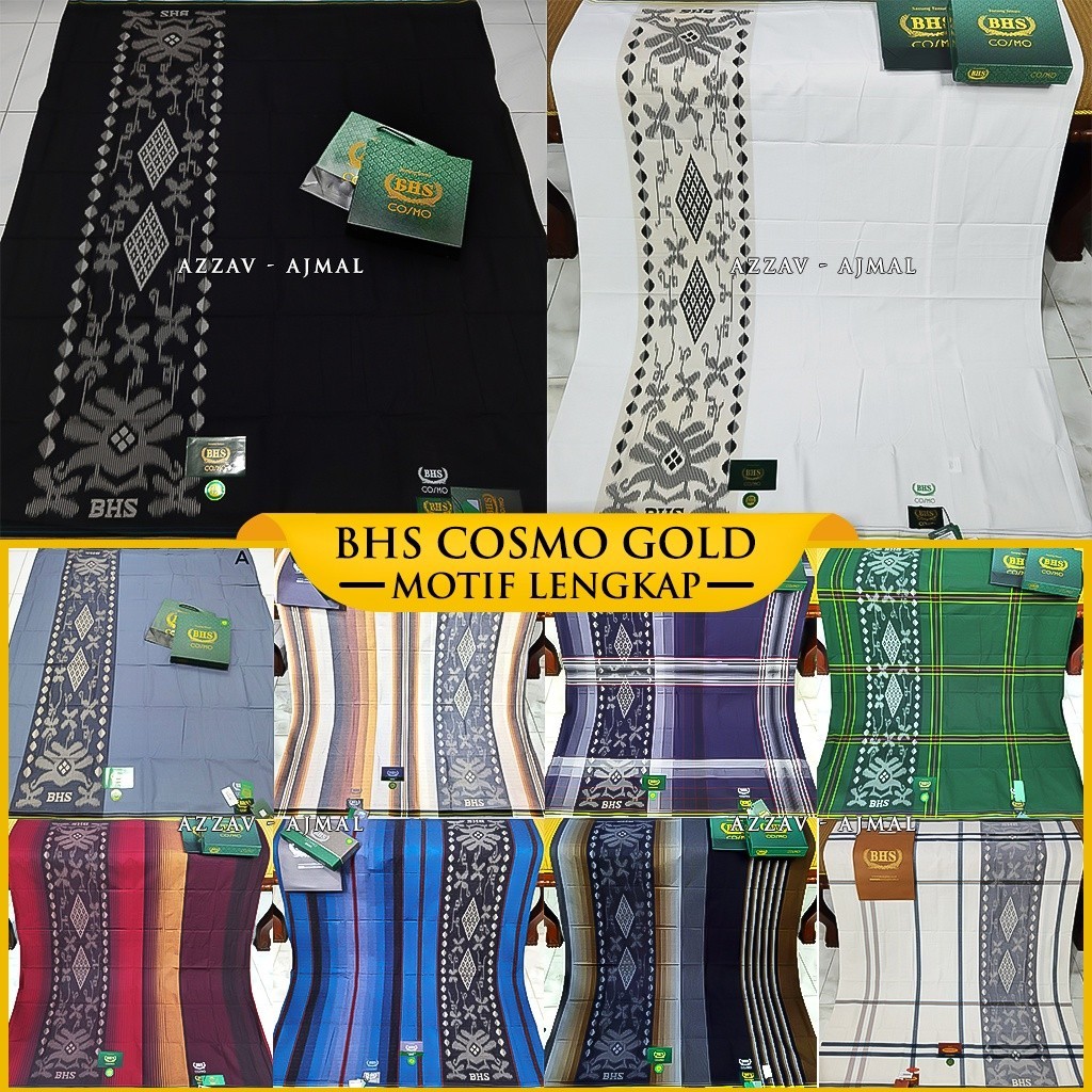 Sarung BHS POLOS WARNA & MOTIF LENGKAP | BHS PUTIH POLOS | SARUNG BHS COSMO | BHS CLASSIC [BUKAN AFK