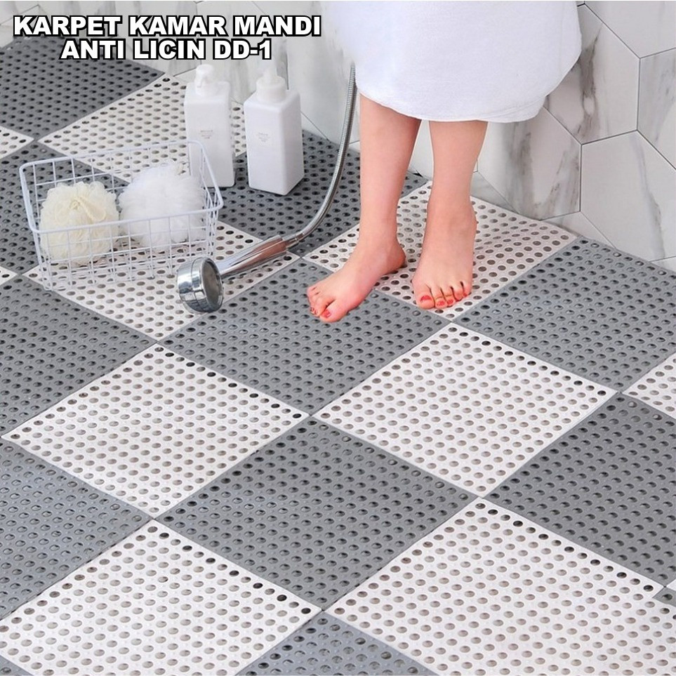 KARPET KAMAR MANDI - Keset Lantai Anti Licin Non Slip Mat Dapur Polkadot Murah