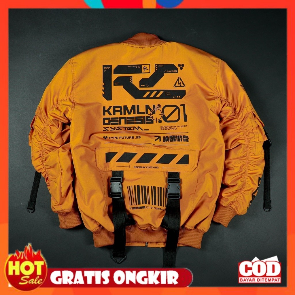 BAHAN HALUS ADEM TEBAL / KREMLIN Bomber jacket - Genesis | Mustard