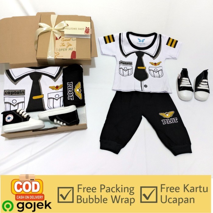 

(NEW) -Hampers Baby Boy Gift Set Parcel Kado Bayi Laki Laki Premium - Set Pilot