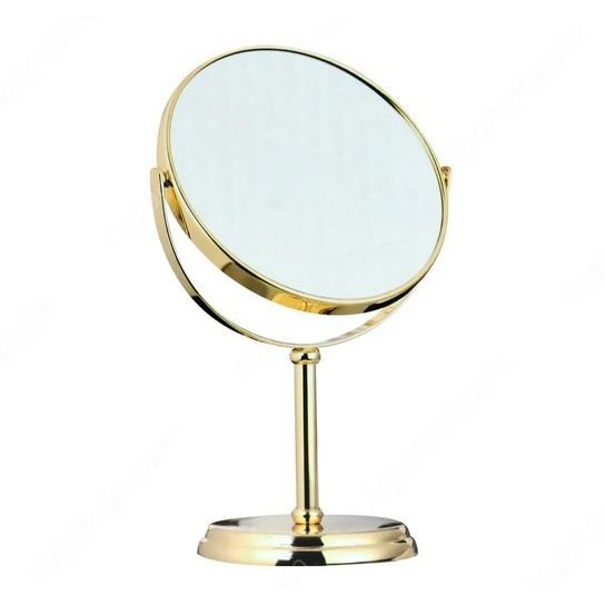 KACA RIAS/CERMIN MEJA/KACA MAKE UP MEJA ZOOM 2 SISI BESI - Gold