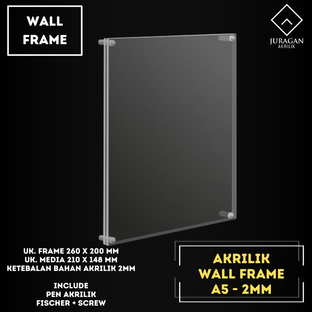 Akrilik Wall Frame A5 2mm