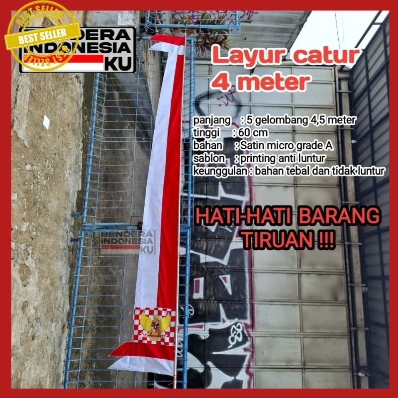 umbul umbul 4meter garuda / umbul merah putih