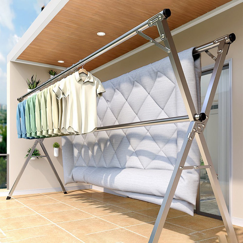 (baru) JEMURAN OUTIN Baju Handuk Outin Lipat Tekuk Stainless Steel Anti Karat Kuat