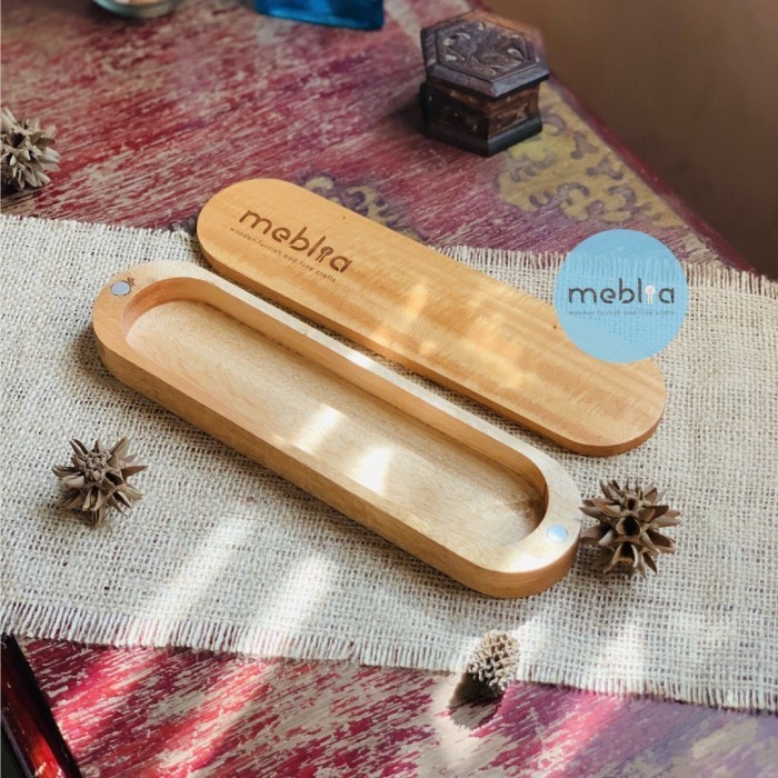 

✨LARIS✨ -[FREE GRAFIR] Mya Wooden Pencil Case Tempat Pensil Kayu Kotak Pensil