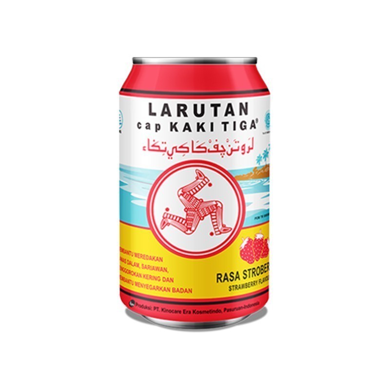 

Larutan Cap Kaki Tiga 320 ml Kaleng Rasa Strawberry - ALF06