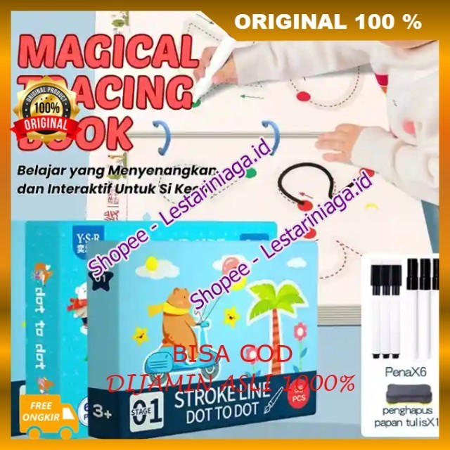 

Magical Tracking Book Magic Workbook Mainan Edukasi Belajar Yang Menyenangkan Dan Interaktif Untuk Si Kecil ORIGINAL