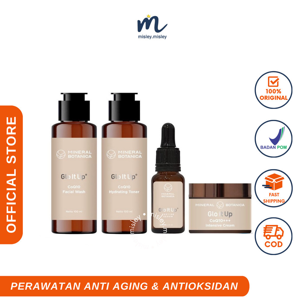 MISLEY - MINERAL BOTANICA Glo It Up Paket Wajah (Cream / Serum / Toner / Facial Wash) Original