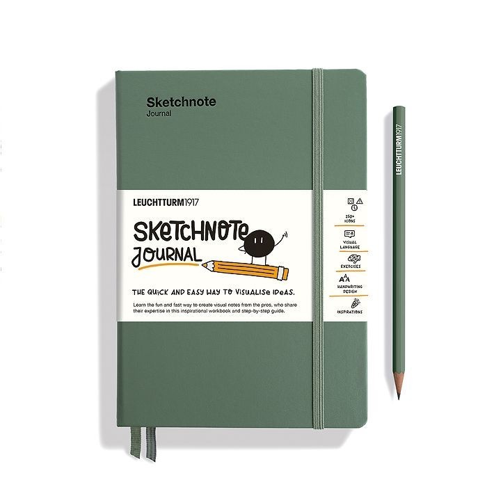 

[KUALITAS TERBAIK] LEUCHTTURM 1917 Sketch Note Journal - Olive