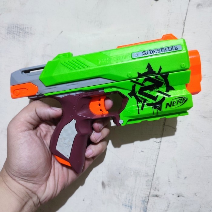 FV99 Mainan Pistol Nerf Zombie Sidestrike Original Bonus Peluru 2 pcs