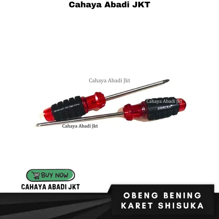 Obeng Plus (+) Gagang Karet 6 Inch Shisuka No.7694 / Obeng Karet 6"