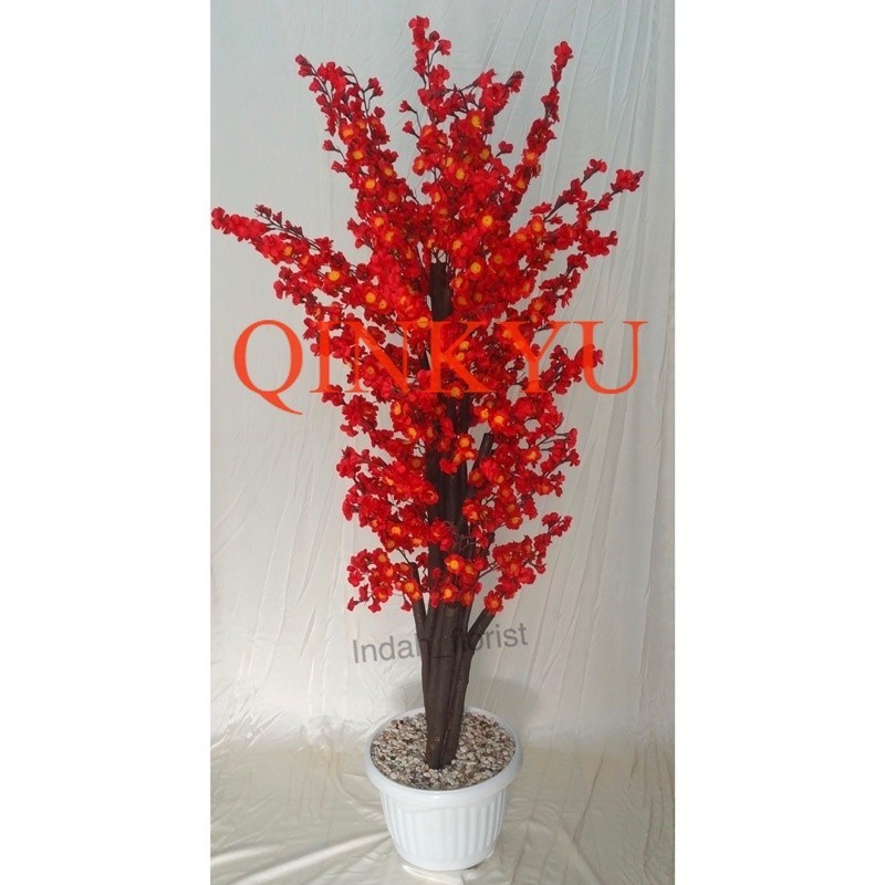 Pohon Hias Sakura Besar 160cm  Pink/ Ungu/ Merah Artificial Bunga Plastik Sakura Jepang Ukuran Besar