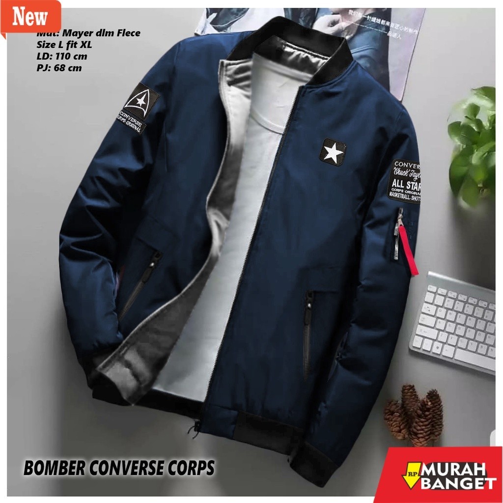 jaket bomber pria original JAKET BOMBER CONVERSE / JAKET BOMBER / BOMBER BORDIR / JAKET MOTOR / JAKE