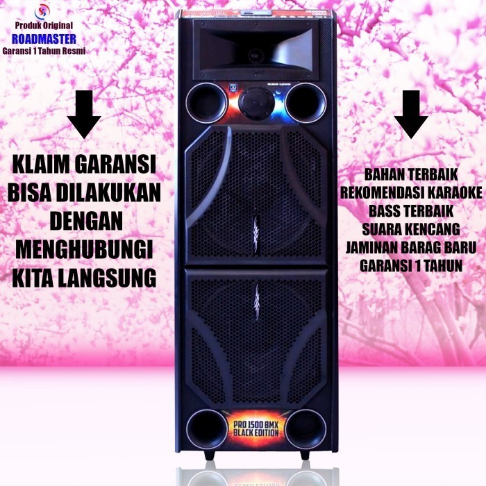 SPEAKER AKTIF ROADMASTER BMX PRO 1500 BLACK EDITION GARANSI