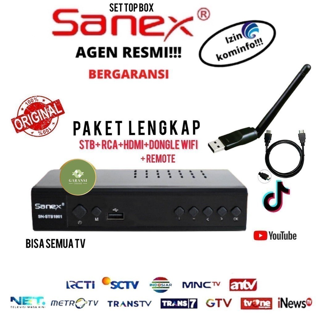 SET TOP BOX TV DIGITAL SANEX DVBT2 / SET TOP BOX UNTUK TV ANALOG / STB TV BOX DIGITAL MURAH / STB / 
