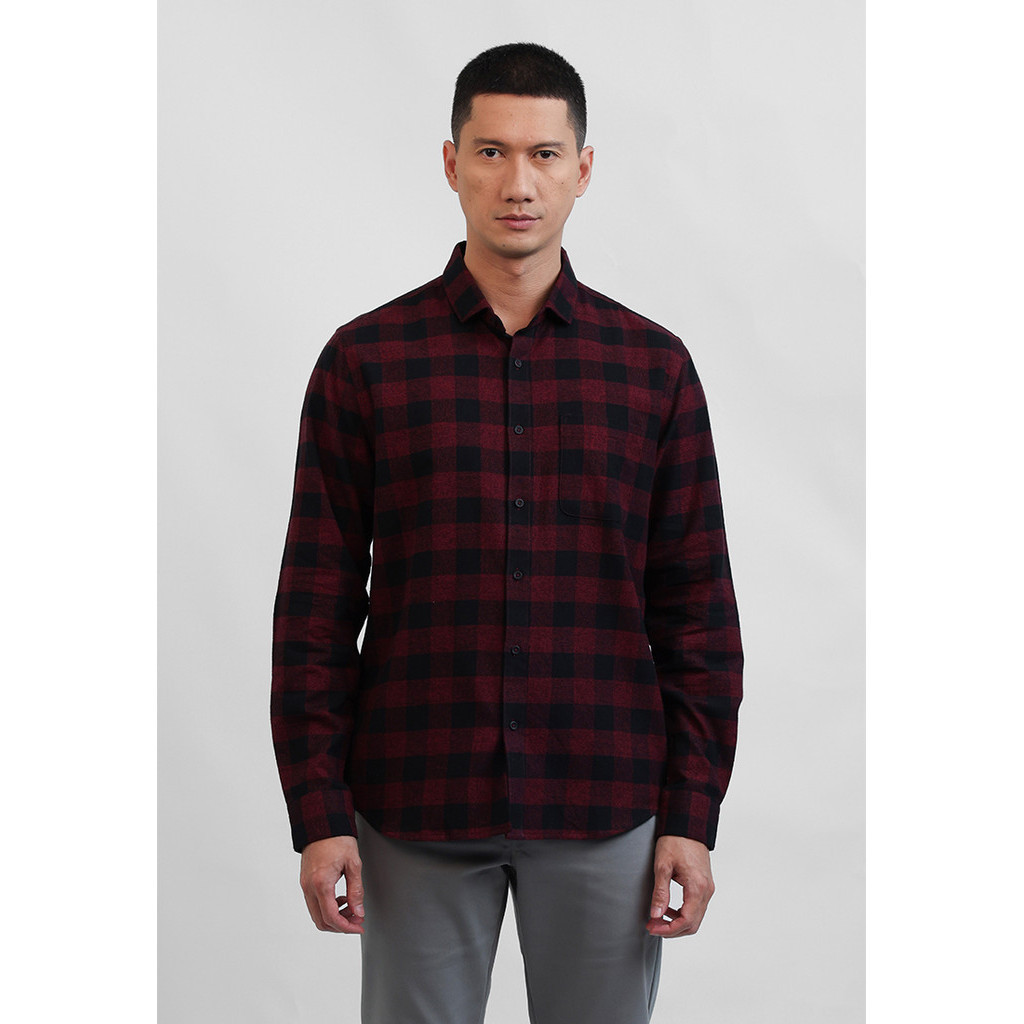 MOC Kemeja Lengan Panjang Pria ARSENAL - MAROON