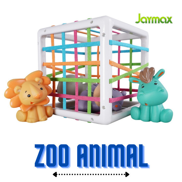 Lalalo_ Mainan Edukasi Anak & bayi Soft Silicone Animals / Mainan Sensory Toys - Zoo Animal