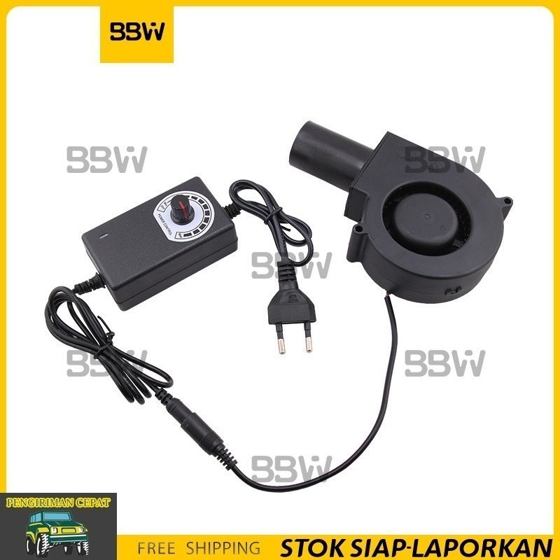 Blower Mini BBQ Kipas Blower Ac Turbocharger Portabel Kecil Dengan Pengontrol Kecepatan Daya Port/Be