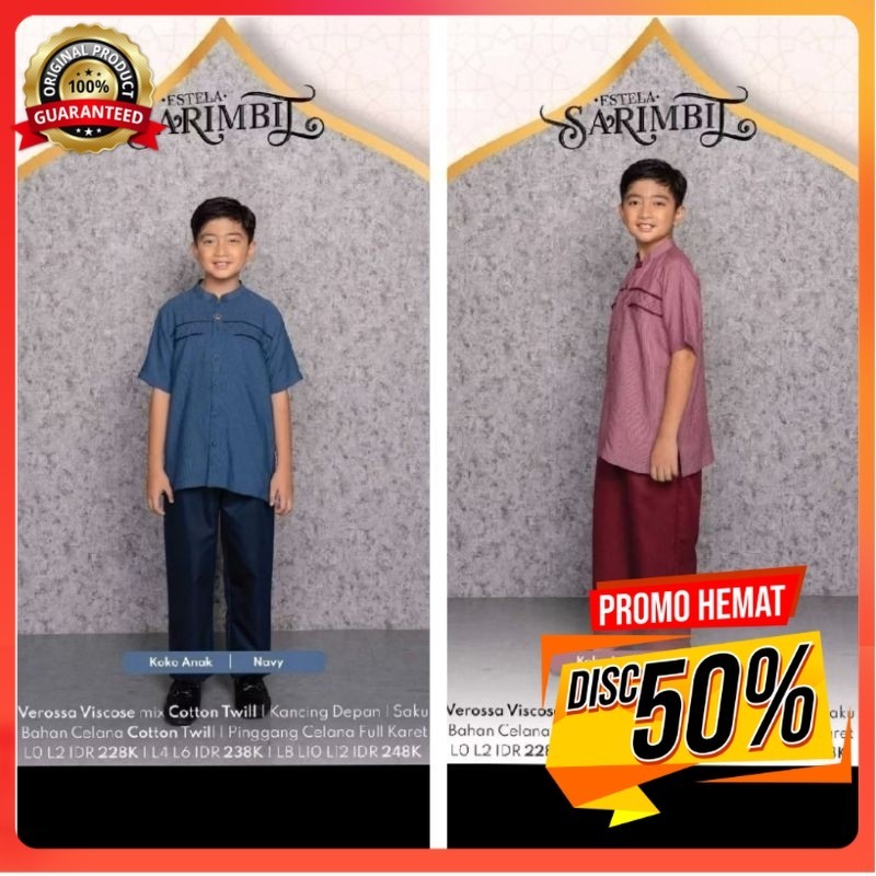 SALE 50%  Koko Anak Sarimbit Estela by Nibras Koko Anak Maroon Navy