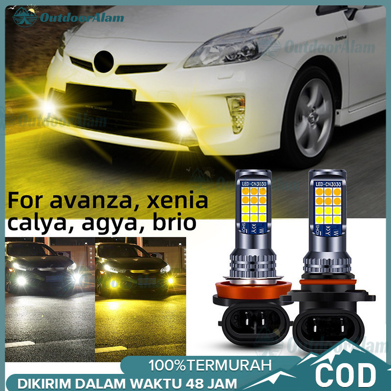 Lampu Led Mobil  Foglamp Led Mobil 2PCS Lampu LED Mobil H4 Super Terang Lampu LED Putih H11 Two Colo