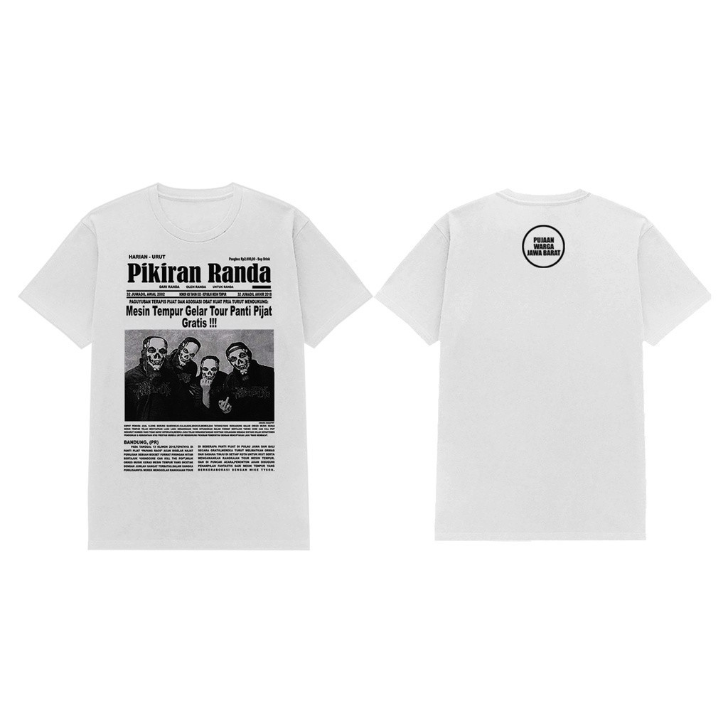 KAOS Rocknation T-shirt Band Mesin Tempur Pikiran Randa Bahan Cotton Combed 24s