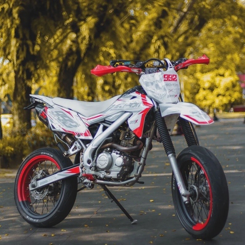Decal klx bf full body decal klx bf putih decal klx bf supermoto