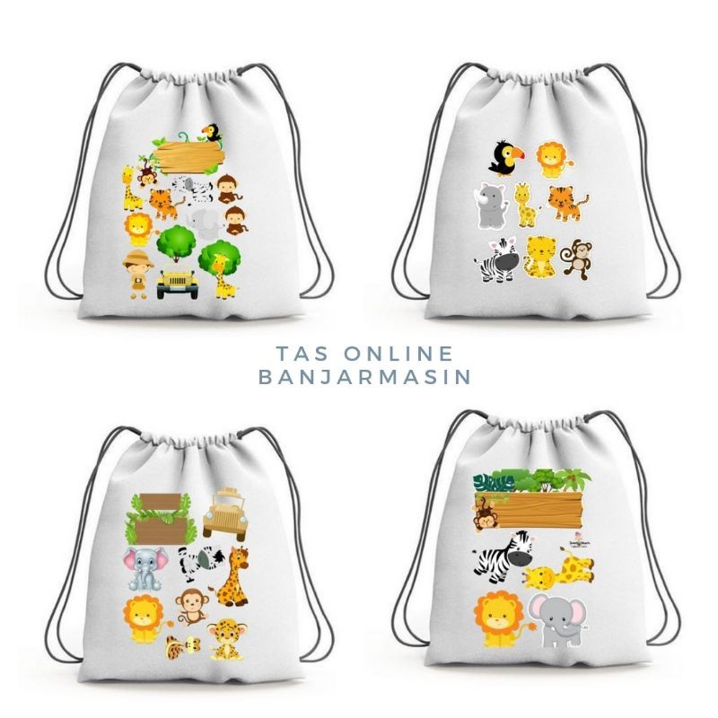 Tas Online Banjarmasin - Tas Ransel Serut Anak dan Remaja Bahan Kanvas Grade A