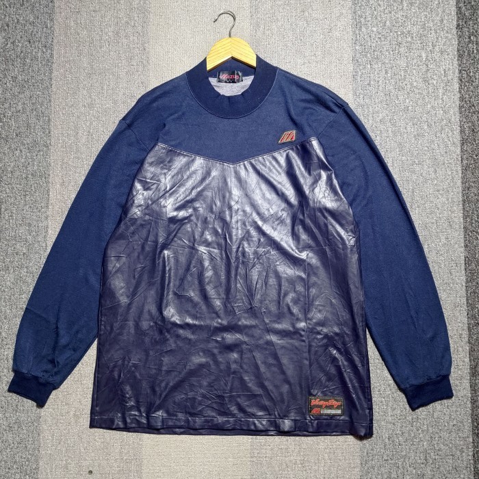Training Jacket Mizuno Baseball - Navy (Mix Leather)