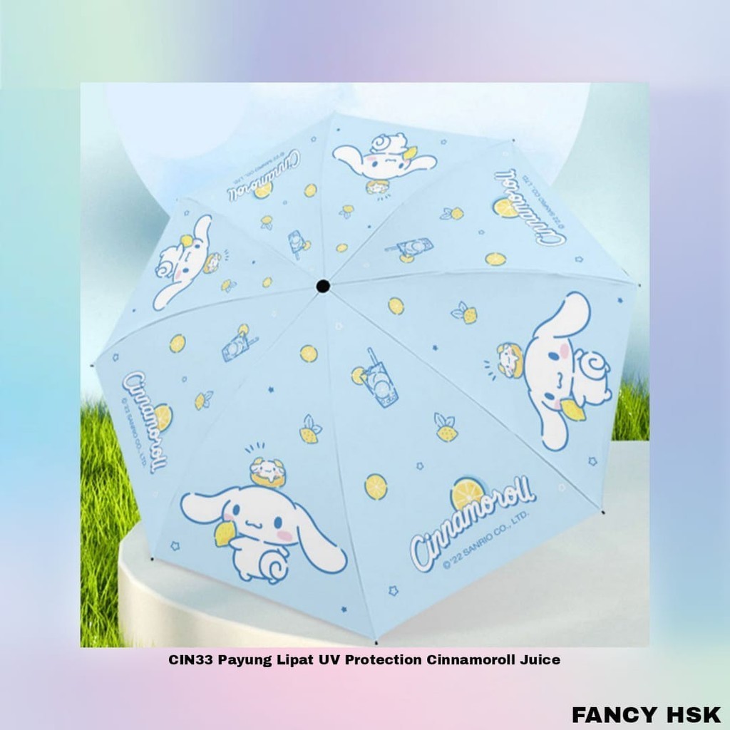 KOREA PAYUNG LIPAT UV PROTECTION CINNAMOROLL JUICE OR LEMON CIN33