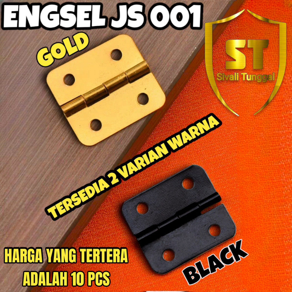 [10 PCS] ENGSEL KUPU KOTAK (JS001) 1,6x1,3CM - KUPU KECIL UNTUK FURNITURE DAN DEKORASI ENGSEL