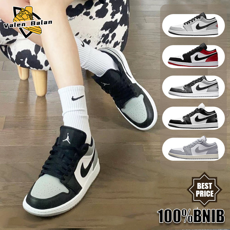 Air Jordan 1 Low Shadow Toe 100% Asli Nǐke Resmi Dan Asli-553558-052