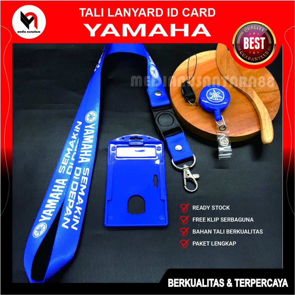 

Yamaha lanyard Tali Gantungan ID Card-Holder Berlogo Yamaha,Name Tag,yoyo dan tempat kartu ,Strup multltifungsi
