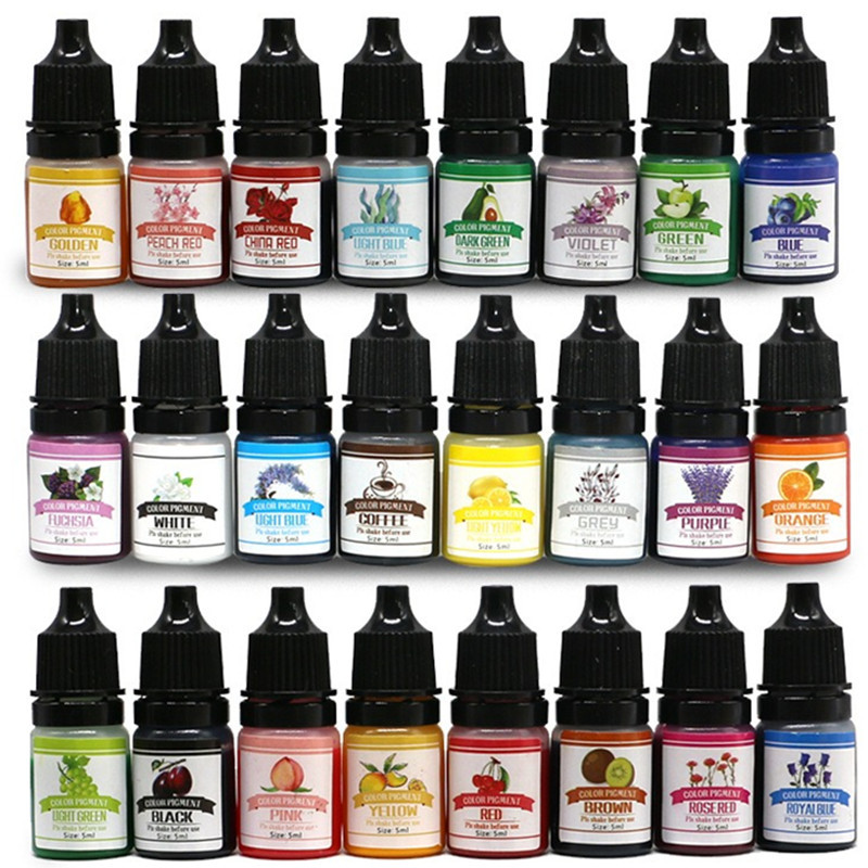 

Epoxy Pigment 24 Colors 5ml Epoxy Resin Dye Liquid Epoxy Resin Colorant for Resin Art Paint Jewellery Crafts Coloring