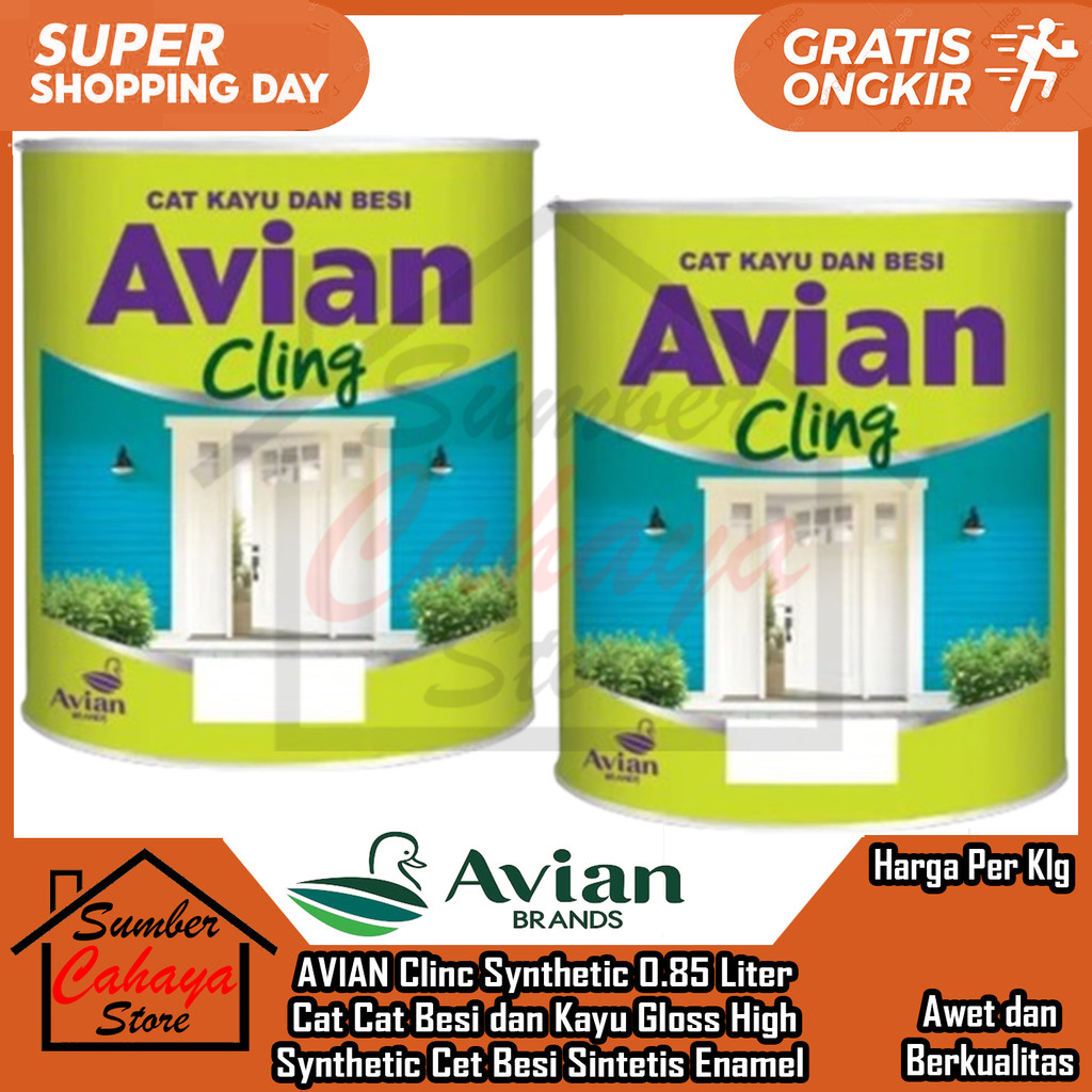AVIAN Cling Cat Kayu dan Besi 0,85L Synthetic Cet Besi Sintetis Enamel Bahan Dasar Resin Alkyd 0.85 