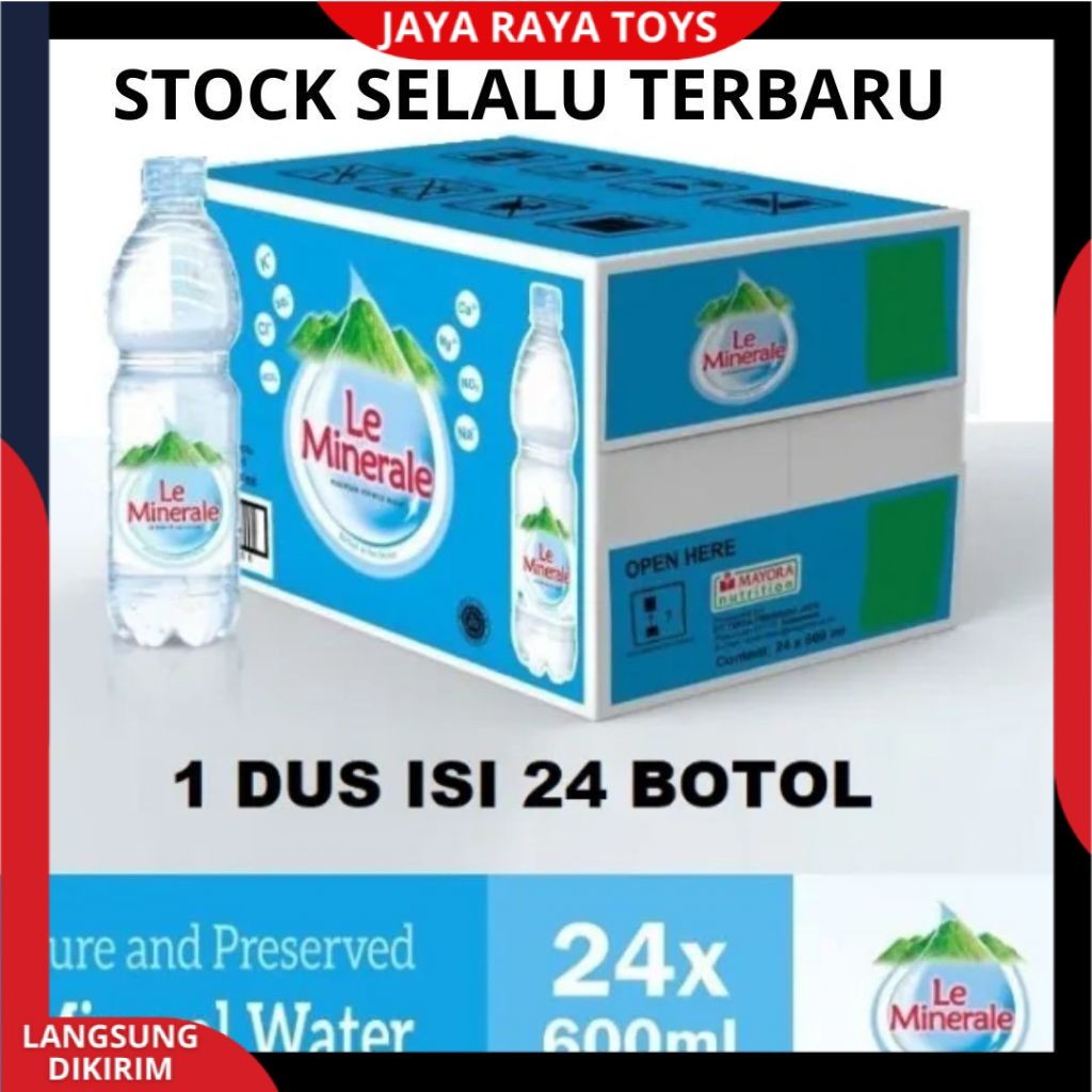 

PROMO Air Mineral LE MINERALE LEMINERAL 600 ML Isi 24 Botol PER DUS PER KARTON