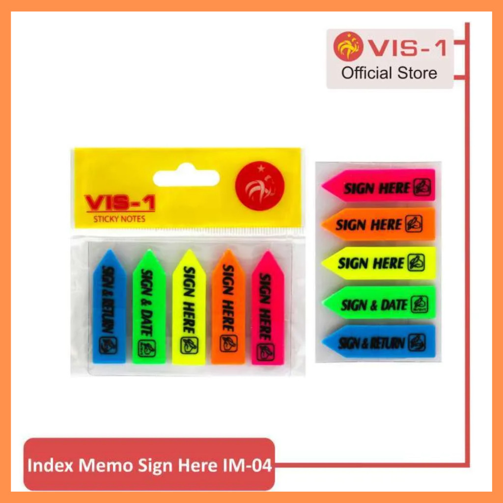 

VIS-1 Sticky note sign here bahan plastik IM-04