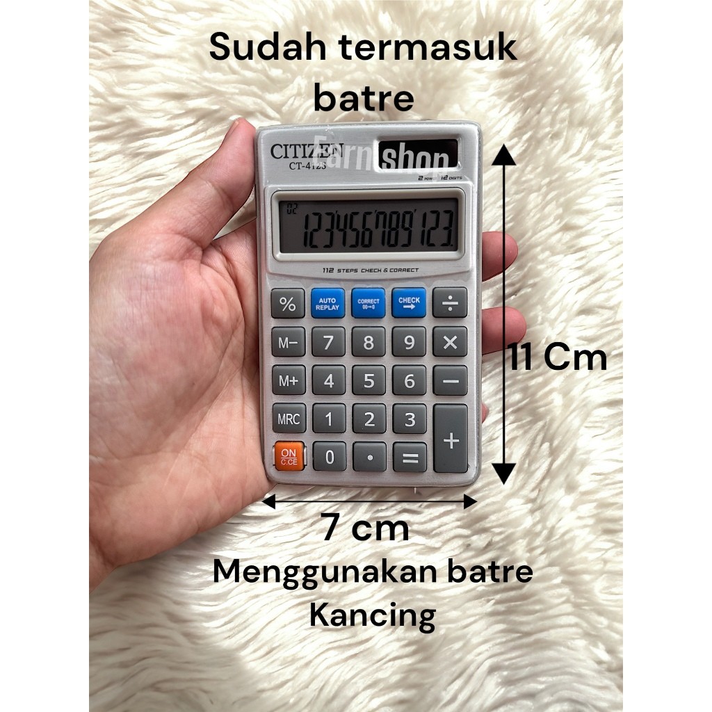 

CITIZEN KALKULATOR MINI CT-412S 12 DIGIT | KALKULATOR MINI CT 412S