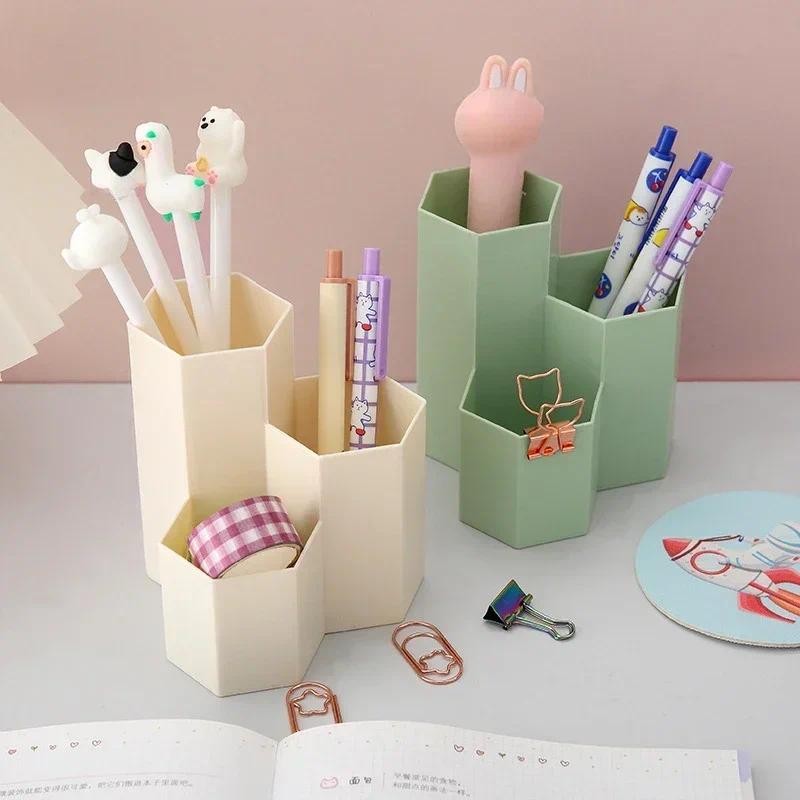 

Desk Pen Holder Large Capacity Pencil Storage Box School Office Stationery Pens Storage Brush Stand Storage Box