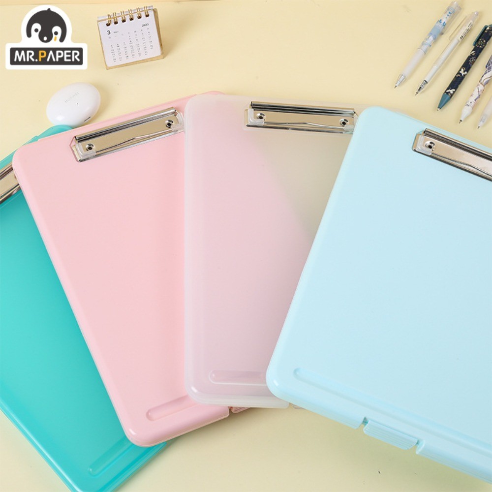 

Mr. Paper Multifunctional Writing Board File Folder Document Storage Box A4 Folders Book Pad Clamp Stationery 4 Style