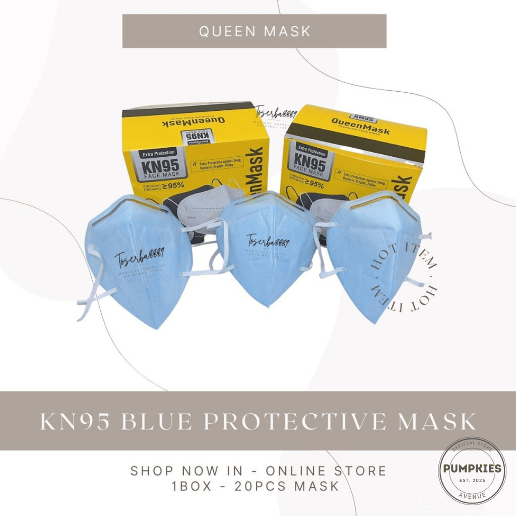 PUMPKIES Masker Original KN95 Queen Mask 6 Ply Isi 20 Pcs Medical Grade
