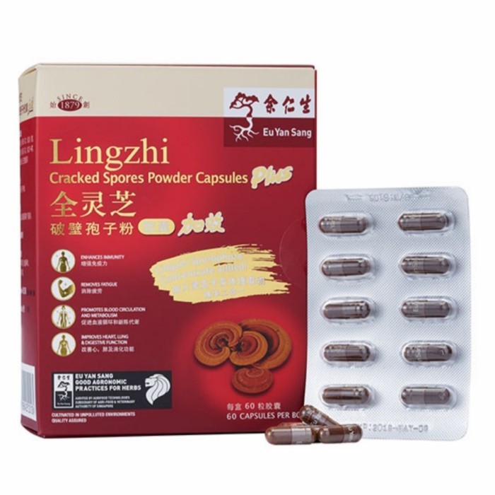 

EU YAN SANG LINGZHI CRACKED SPORES PLUS 60 CAPSULES 300 MG - 120 Capsules